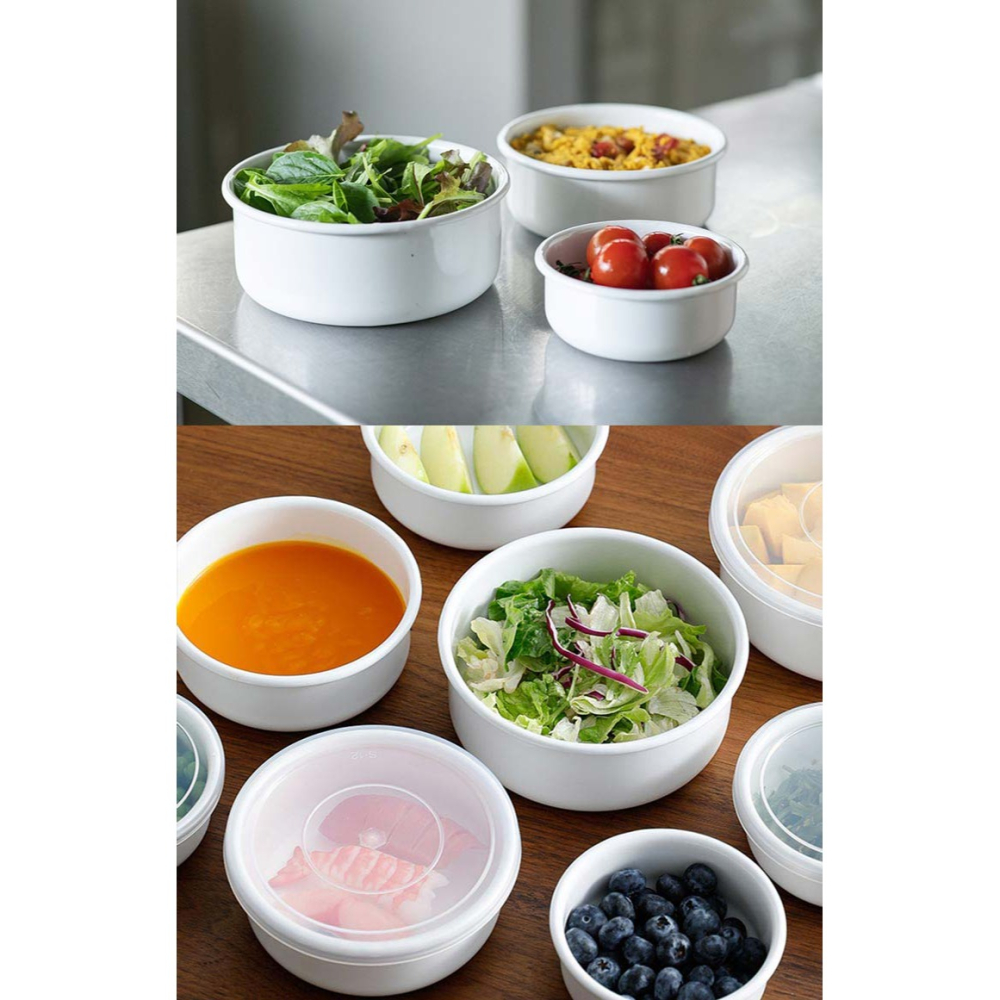 (台灣現貨)日本製琺瑯圓形保鮮盒保存盒【野田琺瑯】保鮮盒 琺瑯盒 琺瑯收納盒 保存容器 (含EVA樹脂蓋)-細節圖2