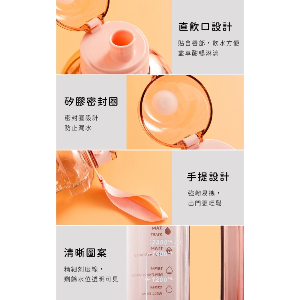 【日本FOREVER】大容量攜帶把手水壺1500ML-細節圖10