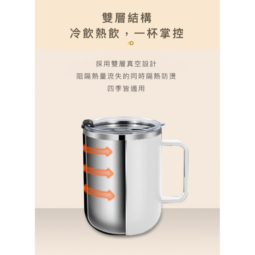304不鏽鋼雙層保溫馬克杯500ml/420ml【日本FOREVER】不鏽鋼馬克杯 馬克杯 馬克杯附蓋 隨行杯 保溫馬克-細節圖6