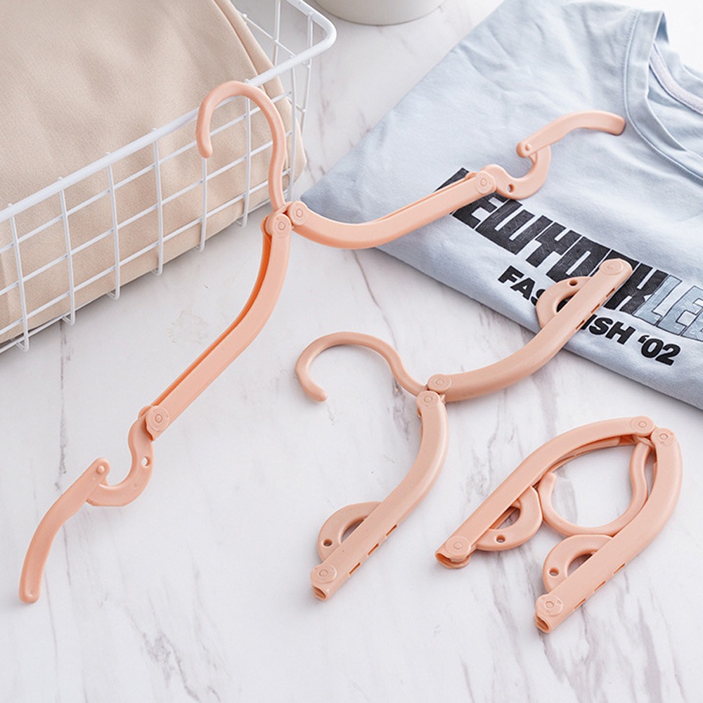 【好拾選物】旅行魔術摺疊衣架5入組(隨機顏色)  晾衣架 掛衣架 便攜式衣架 收納衣架 便攜折疊衣架-細節圖4