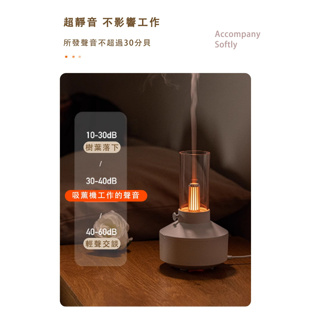 【好拾選物】復古款 油燈燭台 香薰機 超聲波霧化擴香機 迷你空氣加濕器 便攜式精油噴霧器-細節圖6