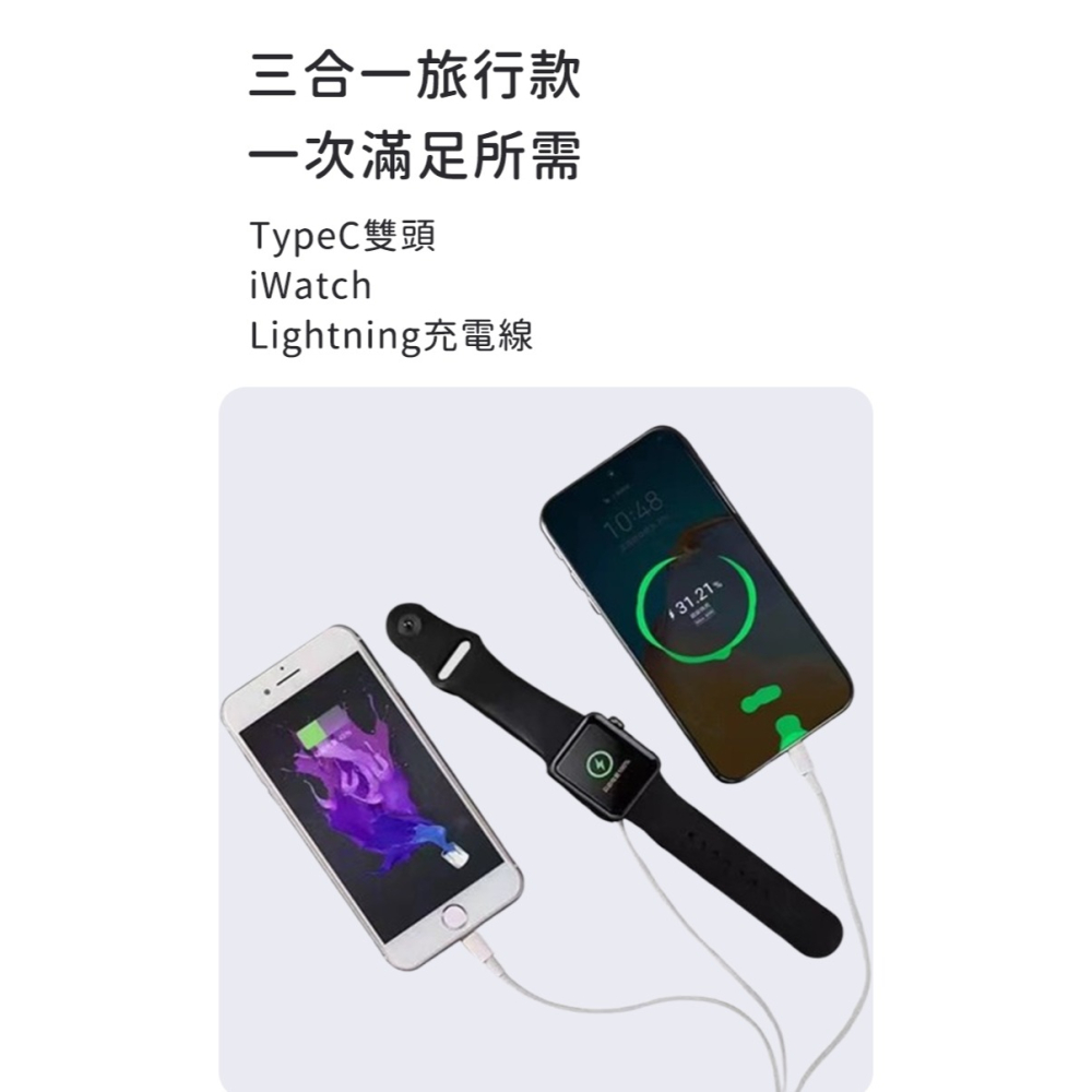 【好拾物】Apple Watch Type-C 三合一磁吸充電線 交換禮物 聖誕禮物-細節圖4