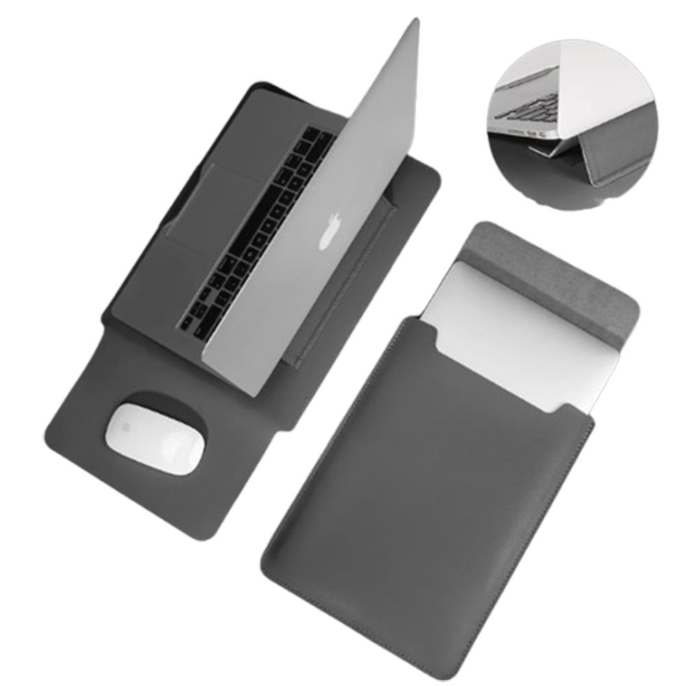 商務PU皮革筆電內膽包 散熱支架包【好背客HOWBACK】MacBook可用 筆電保護套 筆電包 筆電支架-細節圖2