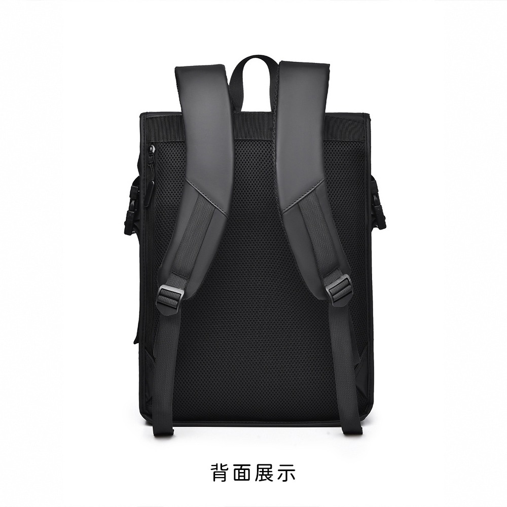 【好背客howback】輕量級高質感防潑水上班通勤旅行雙肩包/捲口後背包-細節圖6
