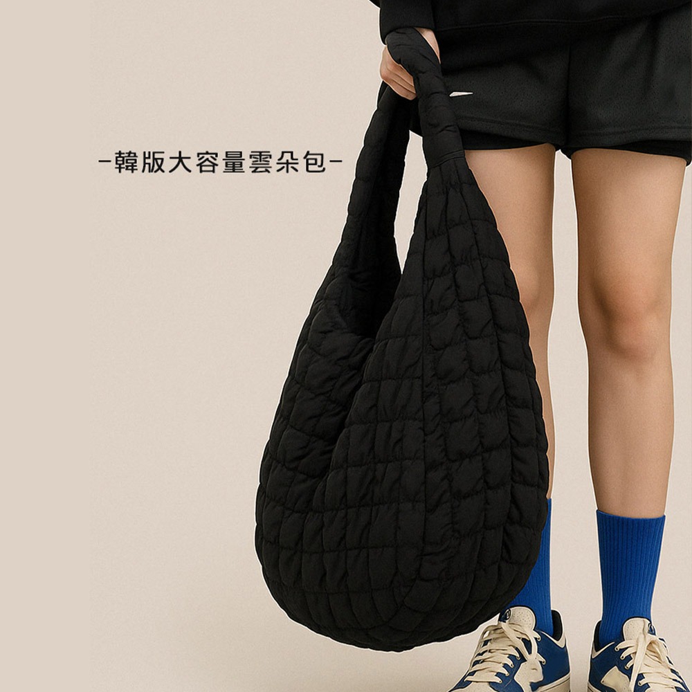 【MISUE】韓版雲朵皺褶側背包｜大容量 泡泡包 通勤包-細節圖2