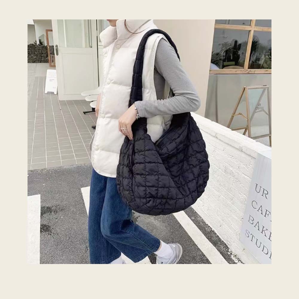 【MISUE】韓版雲朵皺褶側背包｜大容量 泡泡包 通勤包-細節圖4