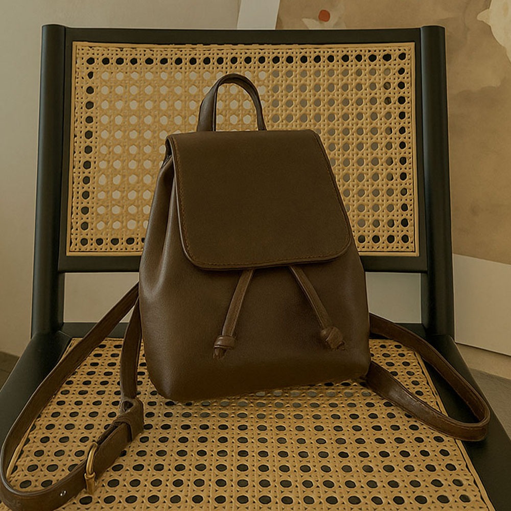 【MISUE】美式復古雙肩包｜小後背包 通勤休閒百搭款-細節圖2