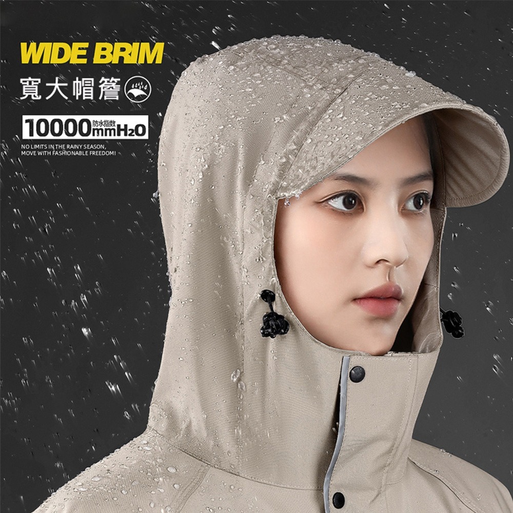 【好拾選物】一件式加寬版雨衣｜速乾機車雨衣｜拉鍊式設計-細節圖2