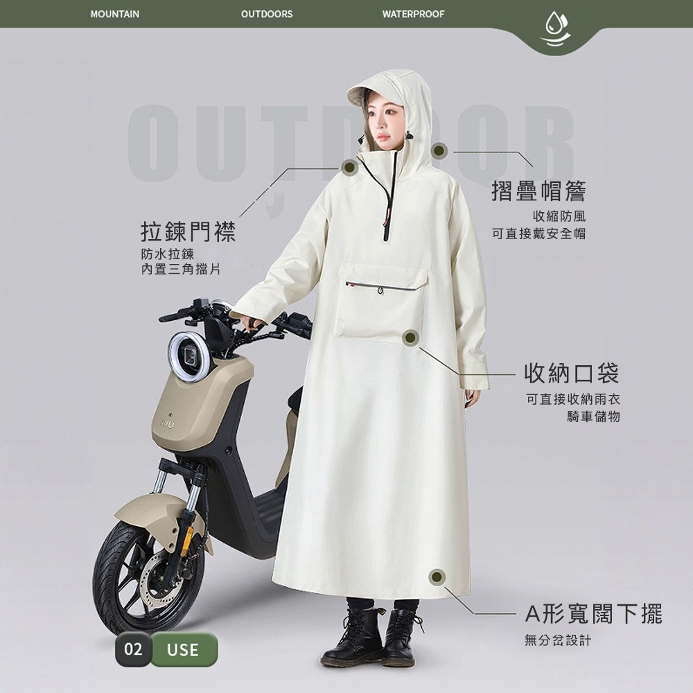 【好拾選物】一件式雨衣｜可折疊收納｜速乾機車雨衣-細節圖3
