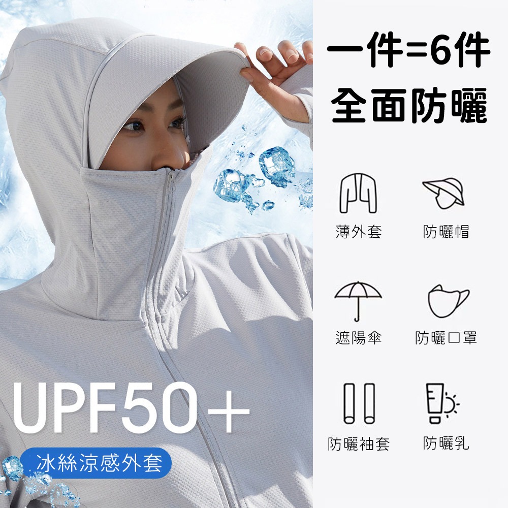 【悠行嚴選 YUGO】夏季冰絲涼感防曬外套｜UPF50+抗UV｜速乾運動外套-細節圖2