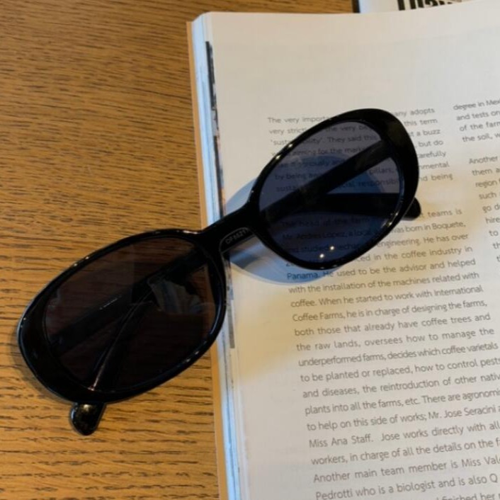 現貨 自留款 復古橢圓墨鏡-細節圖4