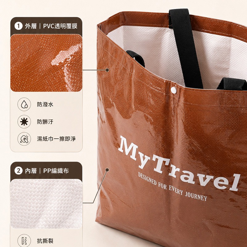 MyTravel邁美嘉 輕旅隨行托特包-細節圖2