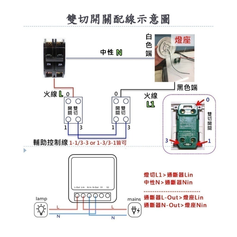 AI智宅遠端通斷器 Tuya智能生活 APP無線 燈具改AI遠端開關siri聲控 台灣保固 千萬責任險-細節圖5