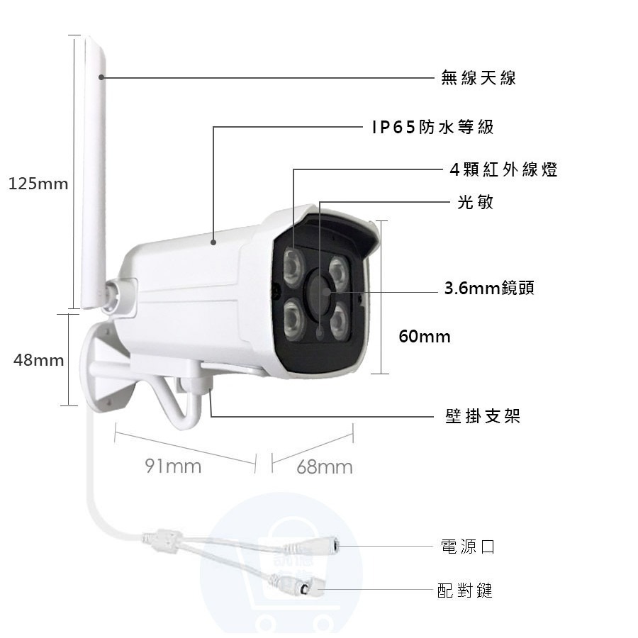 TUYA品牌 800米無線防水監視器組【1080P戶外夜視防水無線鏡頭 可錄音說話】遠端APP手機NVR攝影機-細節圖3