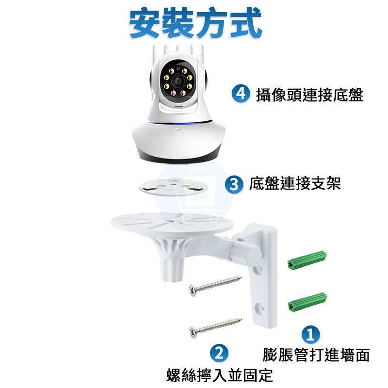 無痕免釘WIFI鏡頭ABS塑膠支架  攝像頭支架 監視器壁掛架 錄影機支架 鏡頭支架 免鑽孔-細節圖2