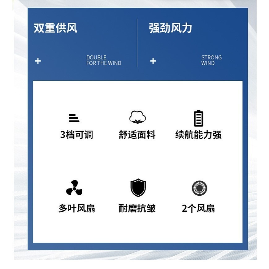 拒絕夏天濕汗 主動式空冷衣 冷風工作服 USB供電空調衣 風扇冷卻衣 移動風扇 工地施工 物流外送 吊車司機-細節圖2