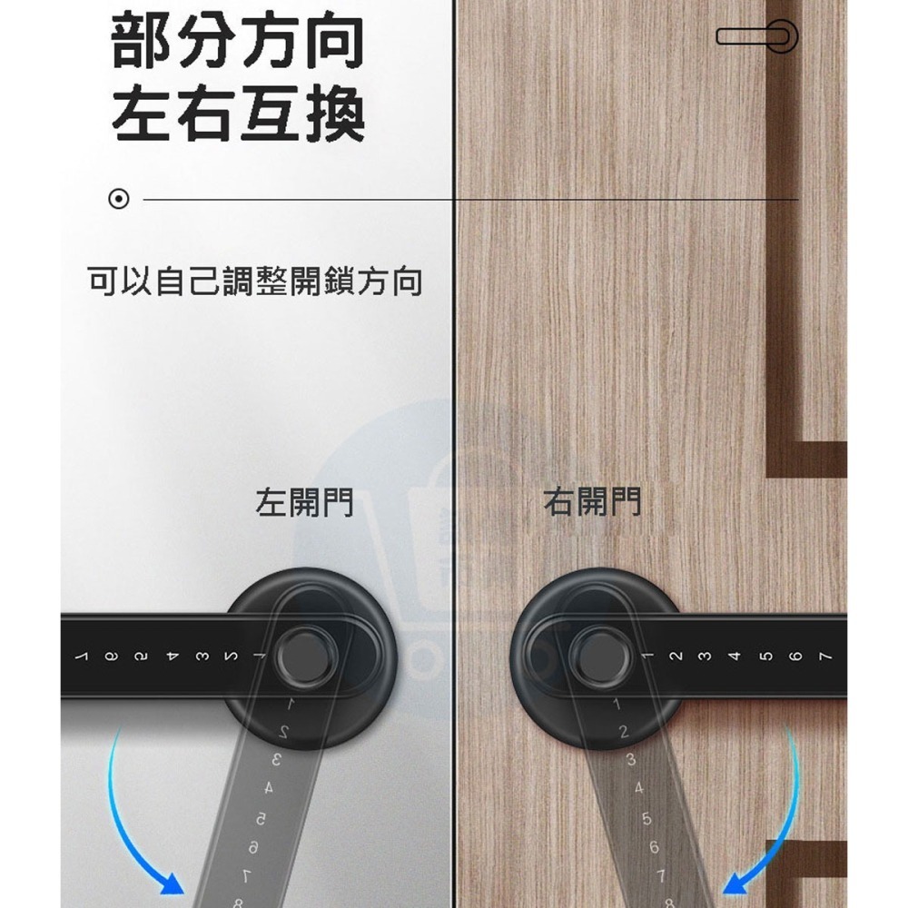 10碼四合一木門喇叭鎖【鑰匙+密碼+指紋+T196磁卡】電子鎖 指紋開門 密碼磁卡 水平鎖 智能鎖 指紋鎖-細節圖8