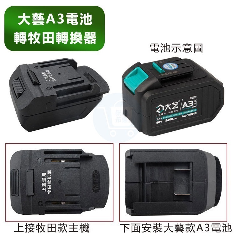 牧田工具機鋰電池轉接架 電池轉接座 轉接座 轉換槽 大藝 德偉 博世 史丹利 米沃奇 電池機身轉換座 電池轉換器-細節圖8