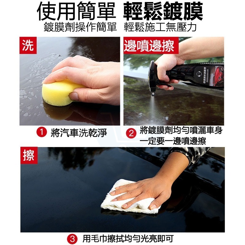 易駒 奈米鍍膜劑 白車鍍膜劑 水鍍膜 噴霧鍍膜劑 3分鐘快速鍍膜 汽車漆面 鍍膜  車漆養護 拋光打蠟 汽車用品-細節圖4