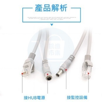 台灣免運 取代POE~ 網路電力2合1成品線 /IPC網路電力工程線/4C2C網路+電源一體線 DIY工程專用-細節圖2