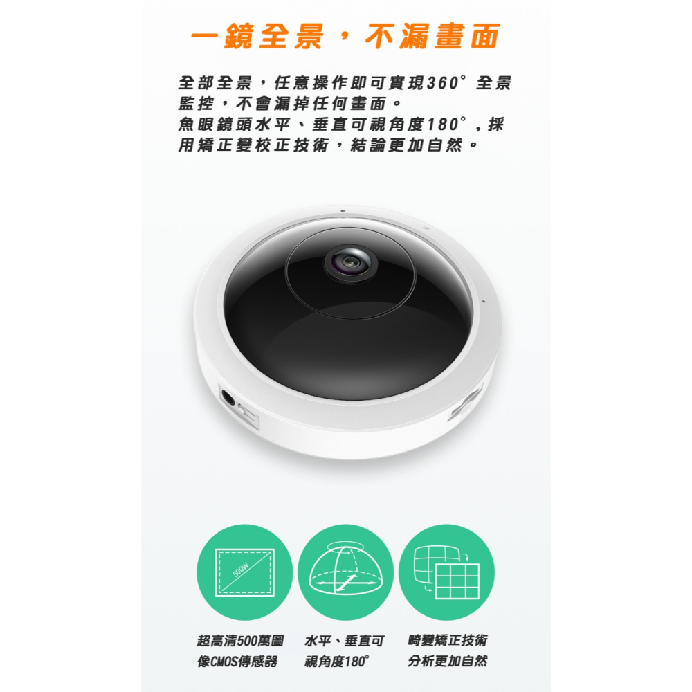 TP-LINK IPC IPC55AE環景360無線攝影機POE-細節圖2