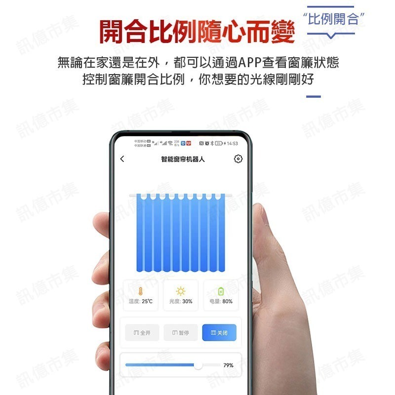 台灣免運 Tuya智能生活 窗簾機(WiFi單開)羅馬桿 軌道 APP遠端控制 語音開關 定時開關-細節圖5