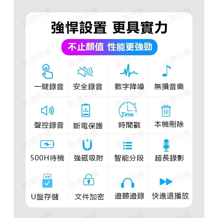 台灣免運 強磁動態錄音筆Q70 (待機500小時) OTG手機儲存 聲控錄音 錄影筆 錄音-細節圖2