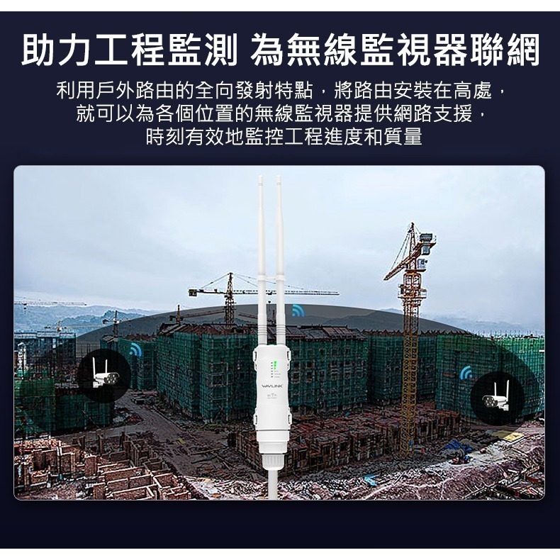 台灣保固 防水戶外Wifi無線雙頻中繼器WN570 64台掛機量 高速600Ｍ 高速無線分享器IP66防水等級-細節圖5