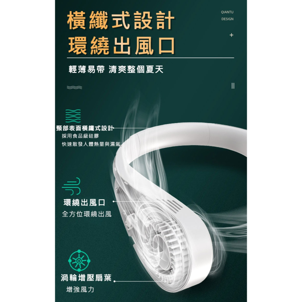 無葉頸掛風扇 無葉風扇 掛脖風扇 懶人風扇 運動風扇 USB風扇 隨身風扇-細節圖4