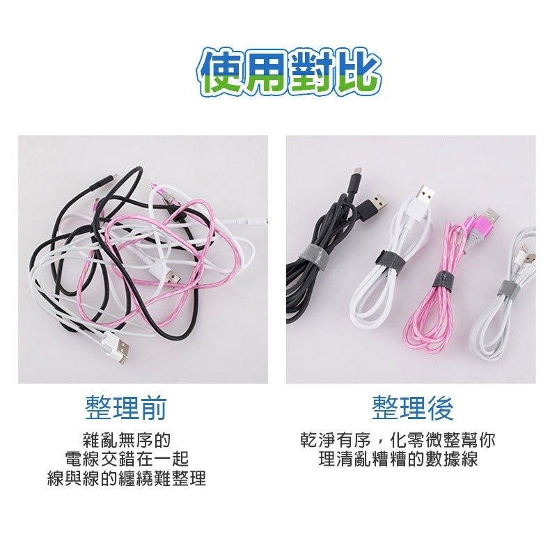 魔鬼氈 束線帶 束帶 扎帶 數據線收納 電腦理線整理器 綁帶 自粘 充電線收納器-細節圖5