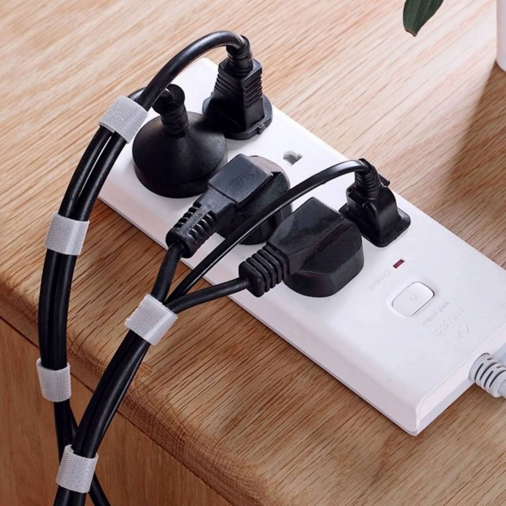 魔鬼氈 束線帶 束帶 扎帶 數據線收納 電腦理線整理器 綁帶 自粘 充電線收納器-細節圖7