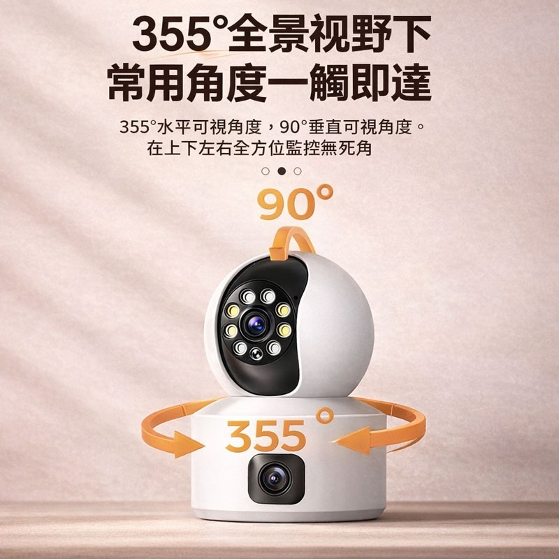 訊億✨AI有看頭 600萬雙眼室內監視器 Yoosee人形偵測追蹤選轉 一機抵兩機日夜全彩 雙鏡頭雙向語音-細節圖3