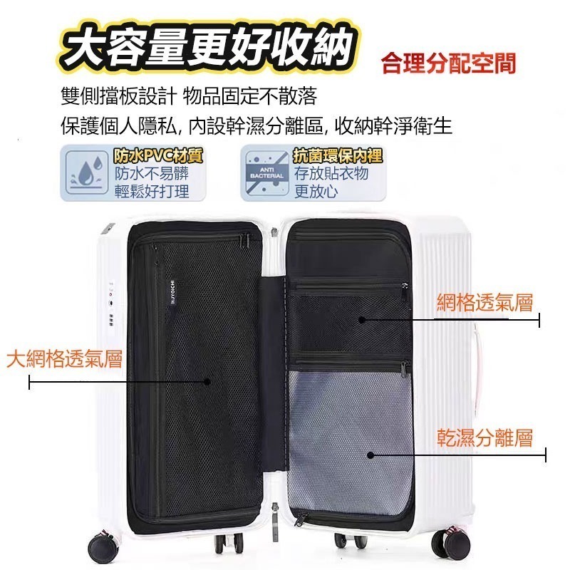 25年最新胖胖行李箱 28吋3/7開超大行李箱 行李箱 胖胖箱 防爆拉鏈行李箱 畢旅行李箱-細節圖6