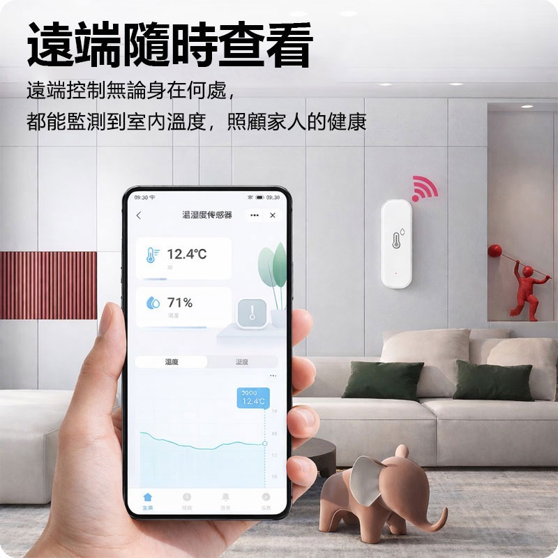 訊億👍AI溫濕度感測器 IOT智慧溫度濕度計 APP遠端監控 高低溫警報 TUYA智能生活智能聯動 溫濕度感應器-細節圖4