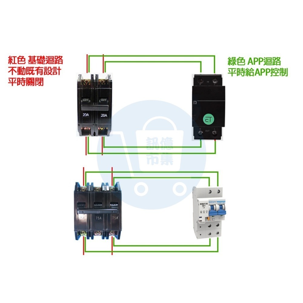 AI省電管理 APP智慧節能電表 100A大電流NFB通斷器 TUYA遠端無熔絲斷路器 電車電熱水器電錶 總開關電閘-細節圖5