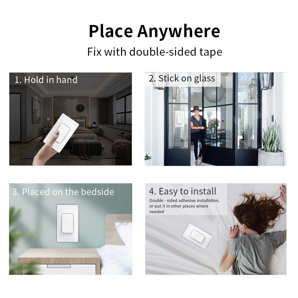 發票價！自發專用隨意貼 遙控器 通斷器牆壁開關按鈕 搭配易微聯 燈切網關 遠距離-細節圖3