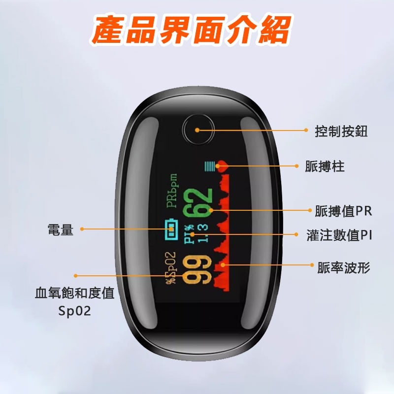 指尖脈搏血氧測量儀 AD901  LED顯示屏一鍵測量 5秒速測 指尖脈搏血氧機  運動血氧 非醫療用品-細節圖8