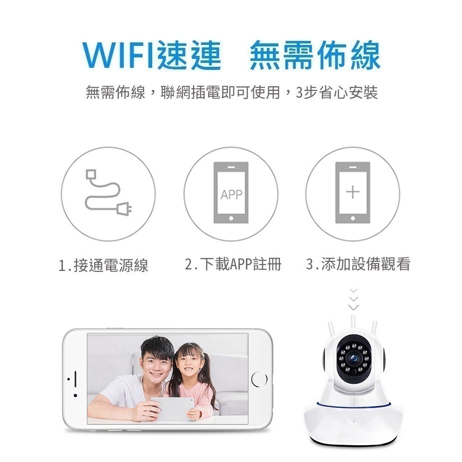 👍台灣Yoosee 360度追蹤旋轉1080P監視器【11燈 有線/無線/單機 】有看頭APP遠端WIFI無線攝影-細節圖3