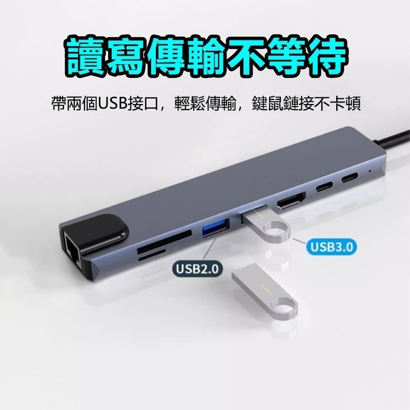 12合一Type-C集線器Hub｜4K影像USB3｜iPad手機投影/Mac轉接USB讀卡機/Switch螢幕HDMI-細節圖4