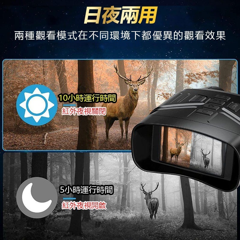 500米夜視紅外望遠鏡NV4000 5倍變焦 36MP紅外夜視紀錄器 日夜兩用 雙筒電子式望遠鏡-細節圖5