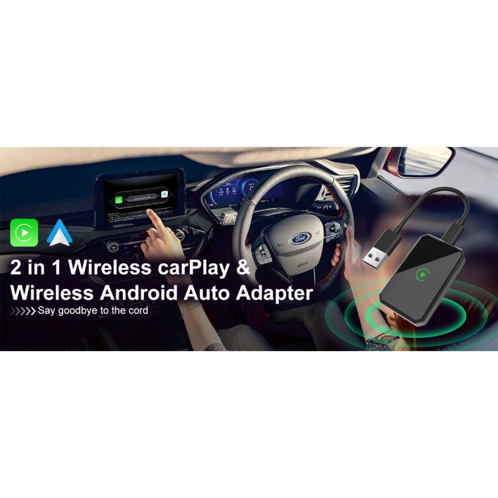 鋁合金不熱當🎖CarPlay Android Auto無線轉接器【無須改裝 隨插即用】2合1 CP/AA有線轉無線-細節圖2