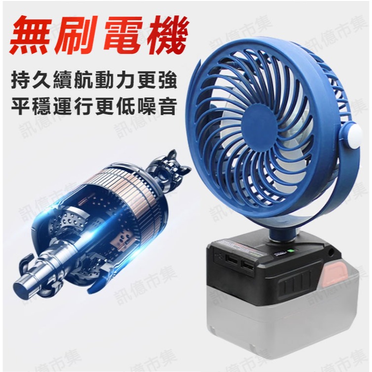 8吋無刷鼓風機 適用MT木田款電池 戶外便攜吹塵機 露營 電動工具-細節圖2