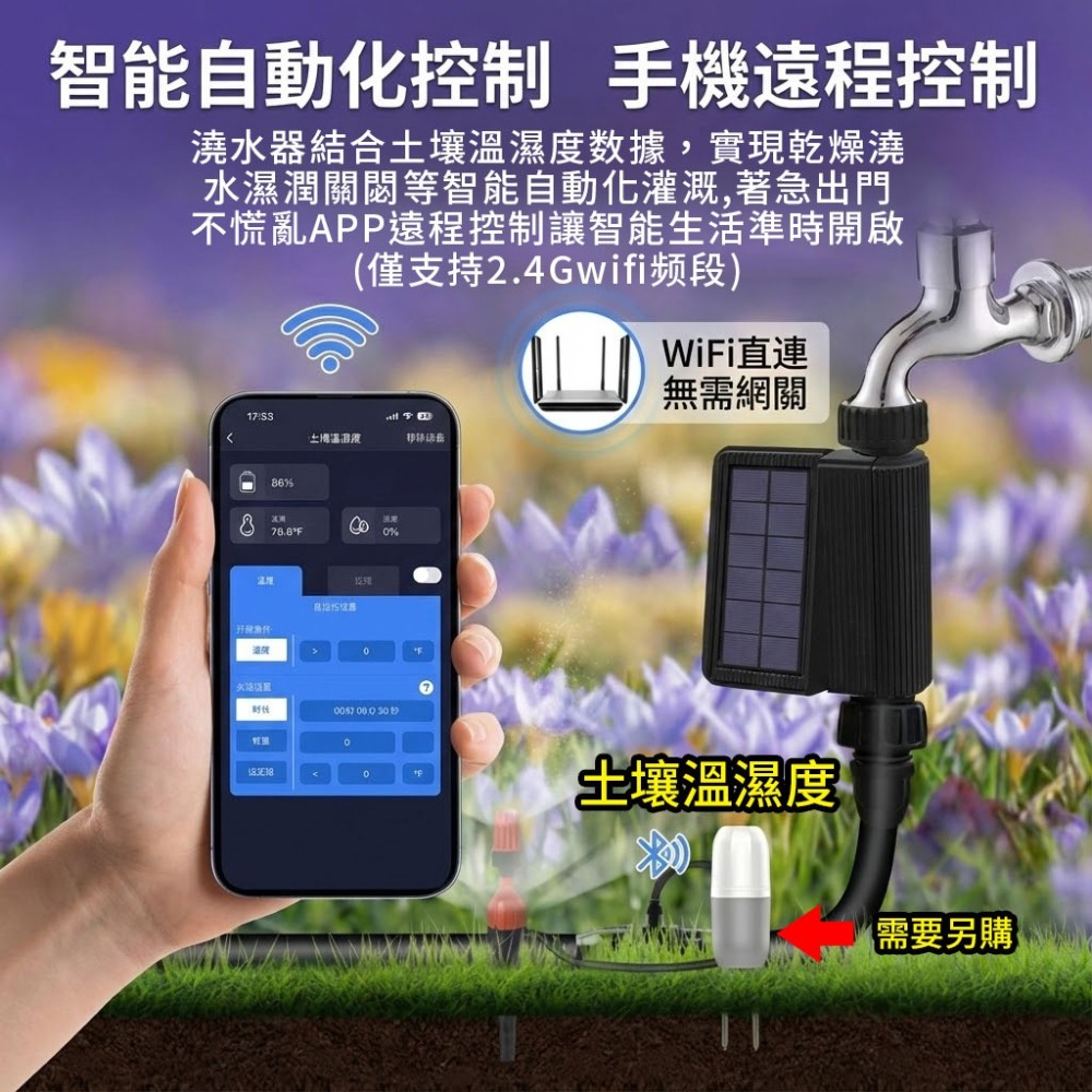 自動澆花器套組【定時循環 遠端控制 水量統計】Tuya定時澆花 自動灑水定時器 快速接頭-細節圖4