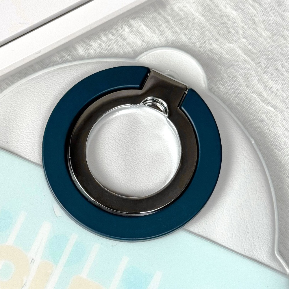 磁吸雙軸指環支架-藍色-無字母