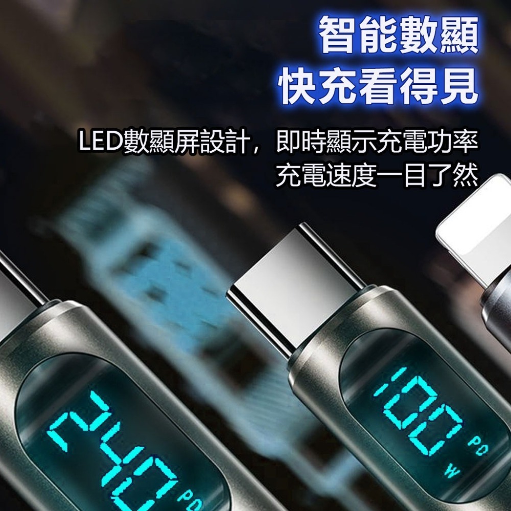 240W數顯快充線 PD快充 480M數據線 傳輸線-細節圖6