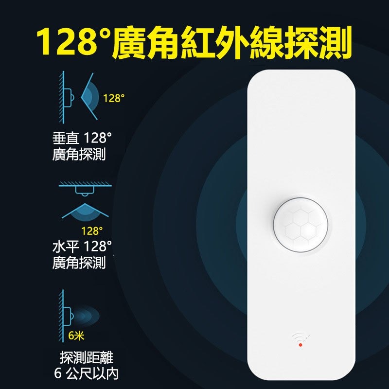 APP住警器 PIR遠端人體紅外感應器 AI紅外感應全屋聯動燈光 TUYA智能生活 一鍵觸連動警報 連動警報器-細節圖2