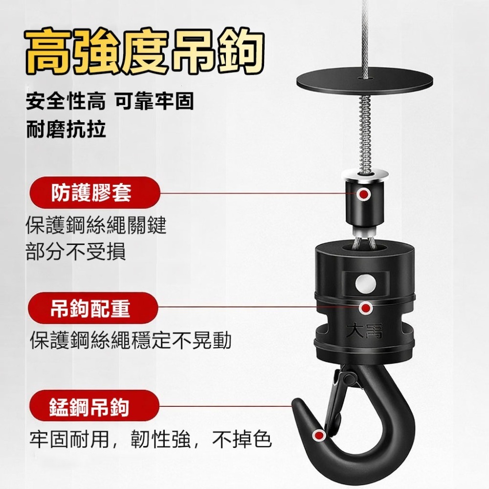 訊億 200公斤 電動葫蘆 吊機 輕型吊車 小金剛 捲揚機 鋼索 搖控式小吊機 工地/裝修吊重-細節圖9