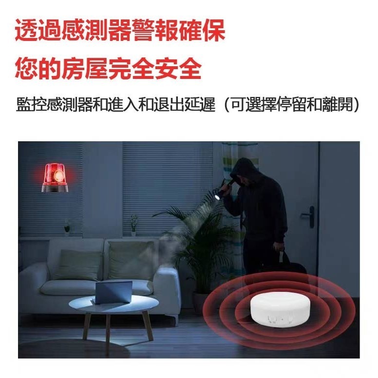 TUYA智能生活 APP警報器 IOT 警報通知 PIR入侵偵測 防盜 煙霧 瓦斯 淹水 門磁 保全警報器-細節圖2