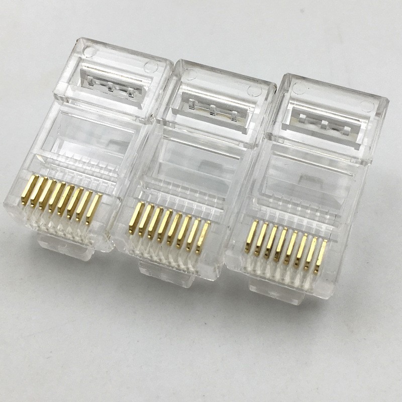 訊億 CAT6三叉直通水晶頭 100入｜RJ45 網路接頭｜穿透式 水晶接頭｜8P8C 網路線接頭｜適用 CAT5E-細節圖6