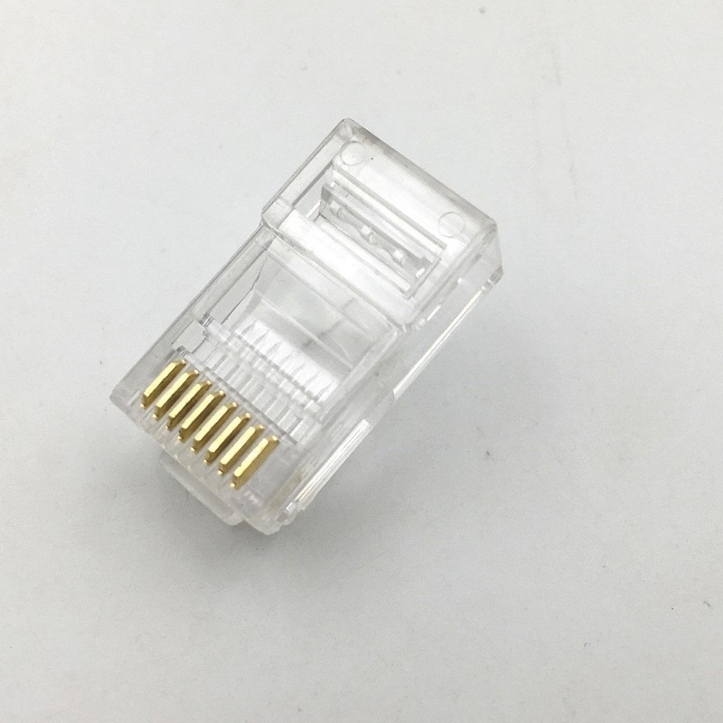 訊億 CAT6三叉直通水晶頭 100入｜RJ45 網路接頭｜穿透式 水晶接頭｜8P8C 網路線接頭｜適用 CAT5E-細節圖7
